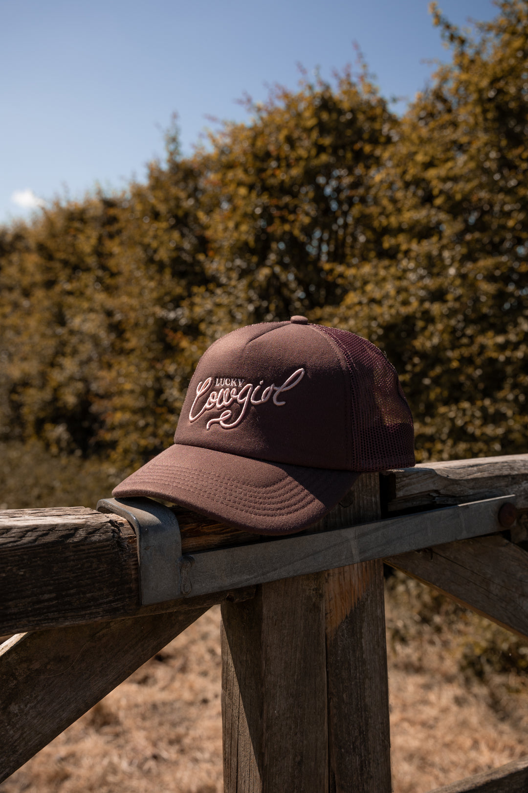 Lucky Cowgirl Chocolate Brown Trucker Hat