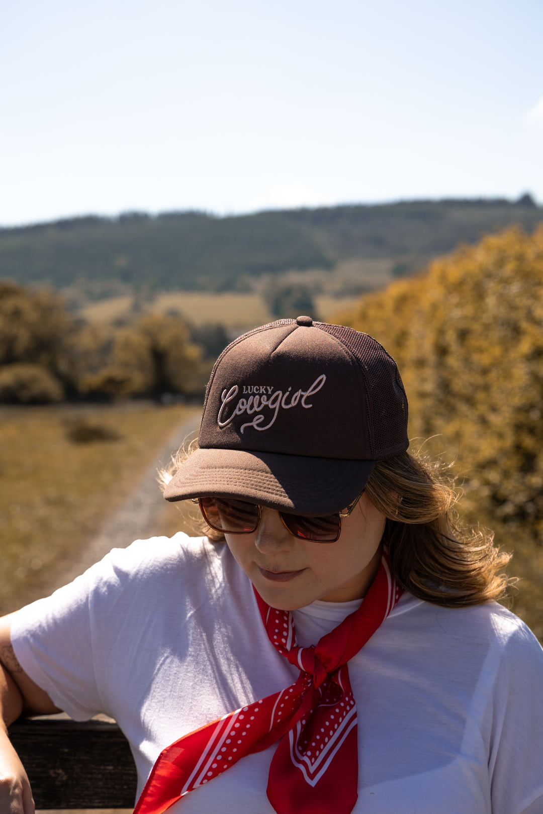 Lucky Cowgirl Chocolate Brown Trucker Hat