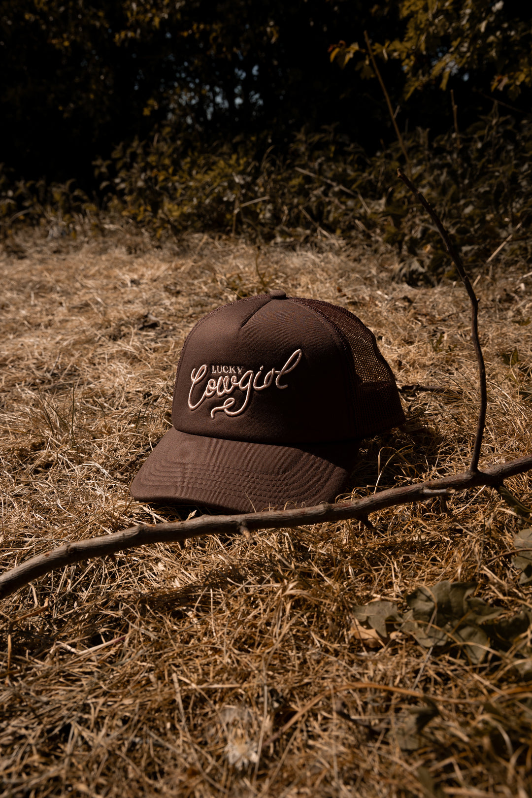 Lucky Cowgirl Chocolate Brown Trucker Hat
